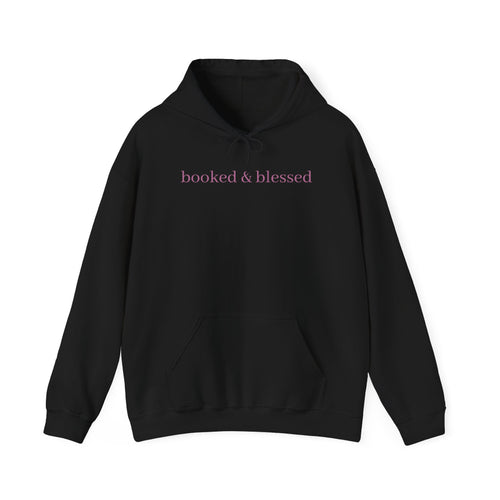 Hoodie — "booked & blessed" Minimalist Pullover (Cozy Faith-Inspired Sweatshirt)