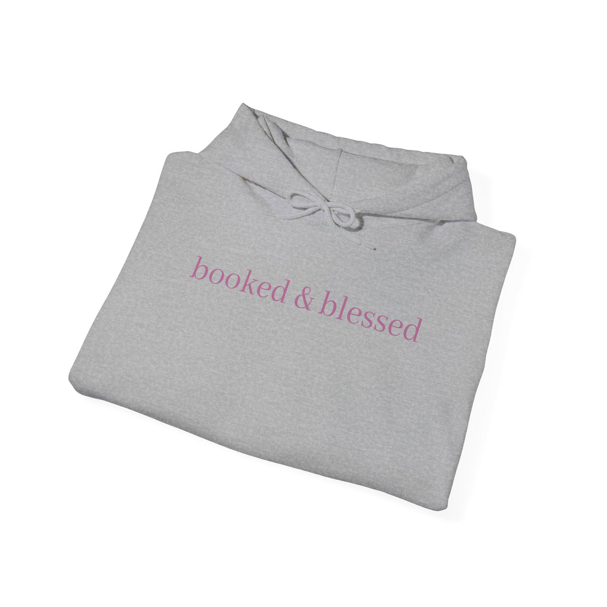 Hoodie — "booked & blessed" Minimalist Pullover (Cozy Faith-Inspired Sweatshirt)