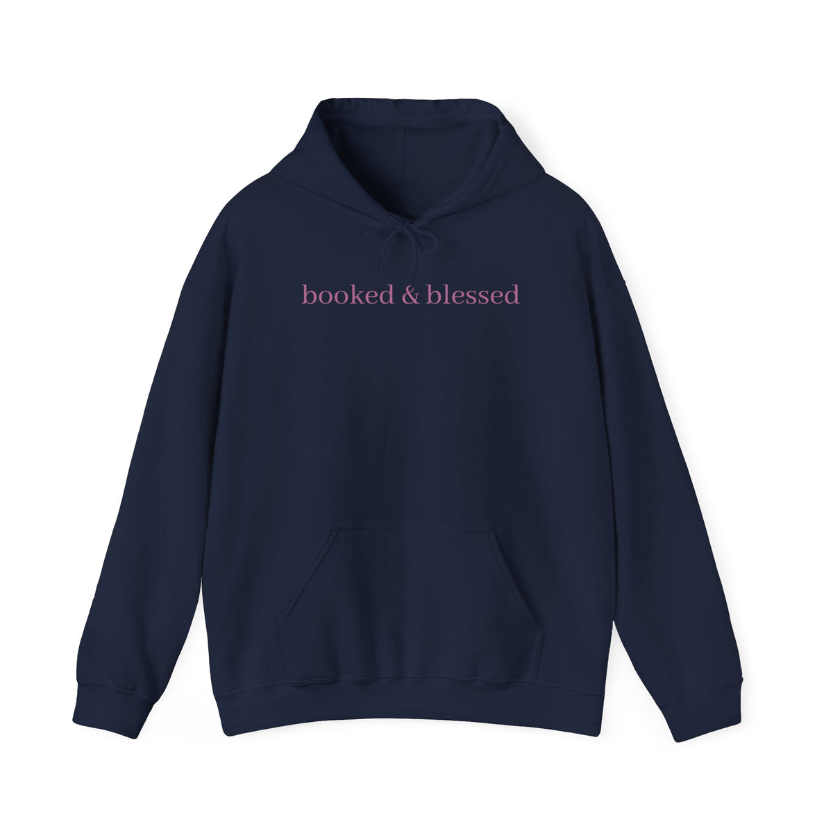 Hoodie — "booked & blessed" Minimalist Pullover (Cozy Faith-Inspired Sweatshirt)