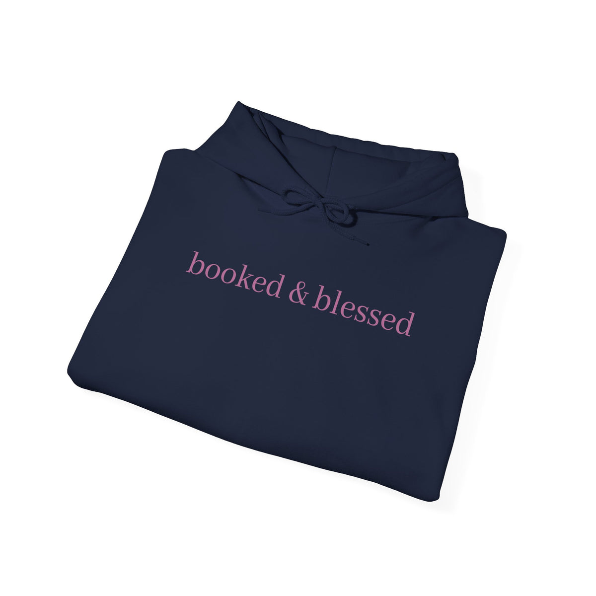 Hoodie — "booked & blessed" Minimalist Pullover (Cozy Faith-Inspired Sweatshirt)
