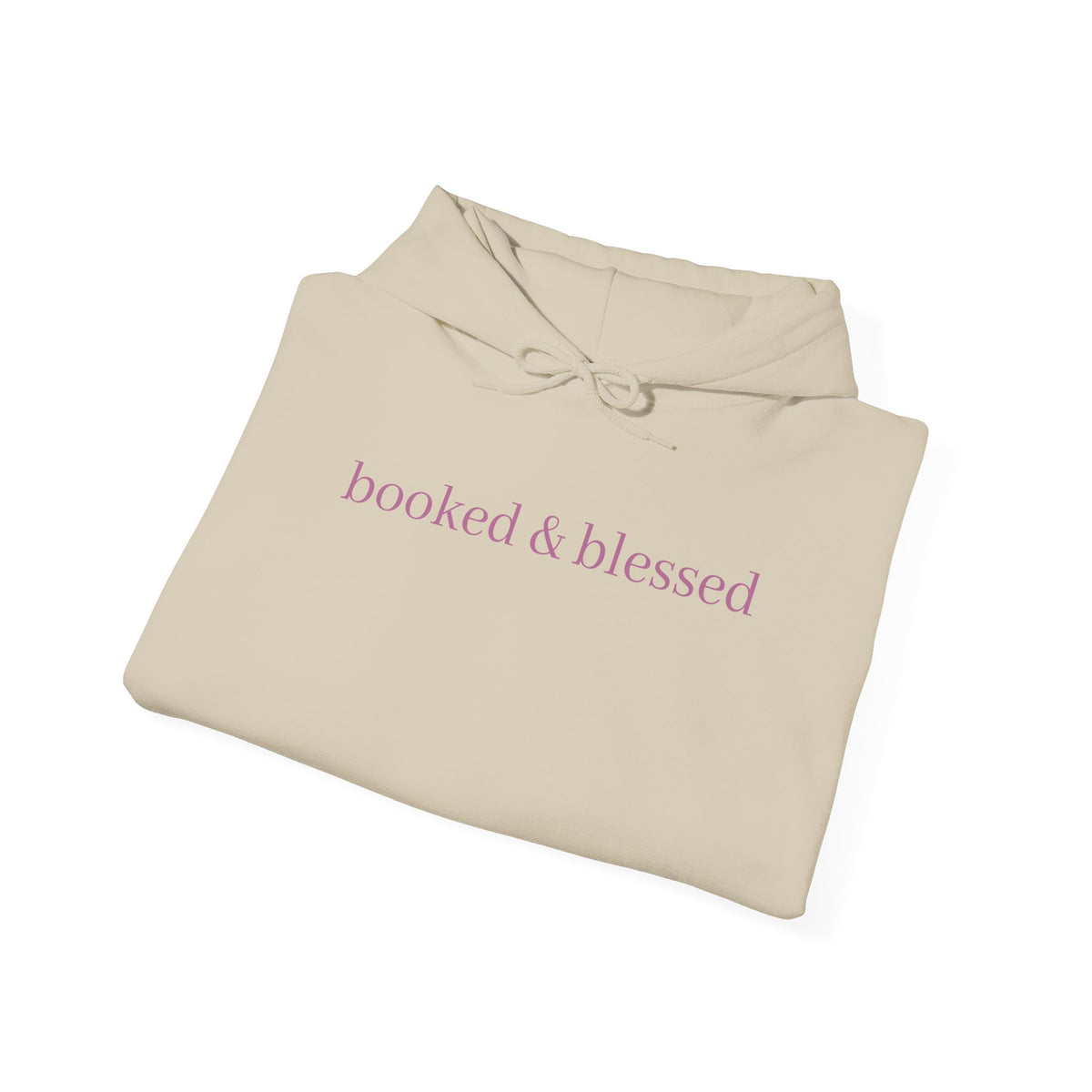 Hoodie — "booked & blessed" Minimalist Pullover (Cozy Faith-Inspired Sweatshirt)
